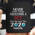 Never Underestimate Who Survived The Pandemic Patient Care Technician Coffee Mug