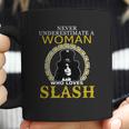 Never Underestimate A Woman Love Slash Coffee Mug