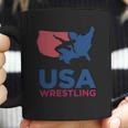 Usa Wrestling Eroded Coffee Mug