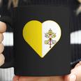 Vatican City Flag Heart Coffee Mug