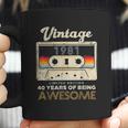 Vintage 1981 Cassette Tape 40 Awesome 40Th Birthday Gift Coffee Mug