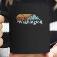 Vintage Washington State Retro Distressed Mountains Graphic Coffee Mug