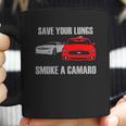 Wheel Spin Addict Mens Save Your Lungs Smoke A Camaro Coffee Mug