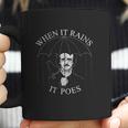 When It Rains It Poes Funny Edgar Allen Poe Poetry Coffee Mug