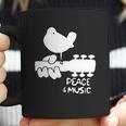 Woodstock Blue White Peace And Music Festival Guitar Coffee Mug