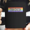 Yes Homo Gift Funny Gay Pride Month Meaningful Gift Graphic Design Printed Casual Daily Basic Coffee Mug