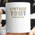 40Th Birthday Gift Vintage 1981 Original Parts Coffee Mug