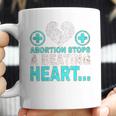 Abortion Stops Beating Heart Political Pro Life Politics Women Coffee Mug