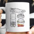 Back To The Future Delorean Blueprint Coffee Mug