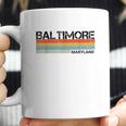 Baltimore Maryland Retro Vintage 80 Stripes Coffee Mug