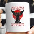 Batcat Buckle Up Buttercup You Just Flipped My Witch Switch Sweatshirt Coffee Mug