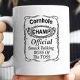 Cornhole Champ Boss Of The Toss Funny Pr Coffee Mug