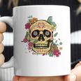 Floral Sugar Skull Dia De Los Muertos Dead Women Girl Coffee Mug