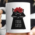 Funny Frida Kahlo Cat Art Coffee Mug