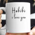 Habibi I Love You Honeymoon Calligraphy Coffee Mug