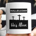 Hallelujah Hes Alive Christian Graphic Easter Coffee Mug