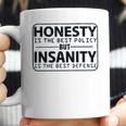 Honesty Is Best Policy - Insanity Best Defense Coffee Mug