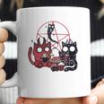 Kawaii Pastel Goth Art Cute Demon Cats Pentagram Fries Chill Coffee Mug