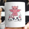 Kawaii Pastel Goth Cute Creepy Demon Cat And Skull Anime Art Coffee Mug