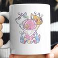 Kawaii Pastel Goth Voodoo Doll Cute Creepy 3 Headed Dog Coffee Mug