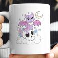 Kawaii Pastel Goth Witchy Cat And Skull Cute Creepy Coffee Mug