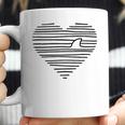 Love Shark Minimalist Line Drawing Shark Fin Coffee Mug