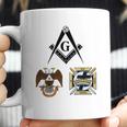 Mens Mason Scottish York Rite Masonic Black Down Coffee Mug