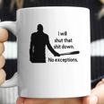 Negan Shut Down No Exceptions Walking Dead Coffee Mug