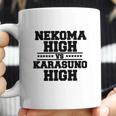 Nekoma High Vs Karasuno High Black Coffee Mug