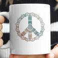 Neutral Boho Yoga Ornate Mandala Peace Sign Hippie Coffee Mug