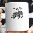 Ornate Elephant Tee Henna Mehndi Flying Coffee Mug