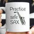 Practice Safe Sax Funny Saxophone Coffee Mug