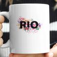 Rio De Janeiro Brazil Vacation With Tropical Hibiscus Flower Coffee Mug