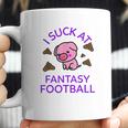 I Sck At Fantasy Football Funny Pig And Poops Loser Coffee Mug