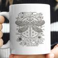 Spiritual Dragonfly Yoga Design Leonardo Da Vinci Vintage Coffee Mug