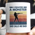 Vintage I Created A Monster Shooting She Calls Me Dad 2020 Coffee Mug