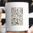 Vintage Mushrooms Chart Illustration Shroom Morel Hunter Coffee Mug