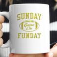 Vintage Sunday Funday Green Bay Football Retro Coffee Mug