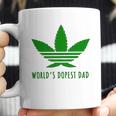 Weed Worlds Dopest Dad Funny Coffee Mug