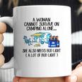 A Woman Cannot Survive On Camping Alone She Also Needs Bud Light Coffee Mug