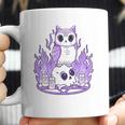 Womens Kawaii Pastel Goth I Cute Creepy Witchy Owl And Skull Coffee Mug