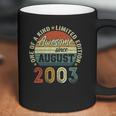 19 Years Old Birthday Awesome Since August 2003 19Th Birthday Coffee Mug