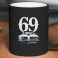 1969 Barracuda Grill View With Year Faded Look Charcoal Grey Coffee Mug