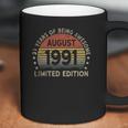 31 Years Old August 1991 Limited Edition 31St Birthday Coffee Mug