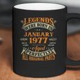 45Th Birthday Gift Legends Born In January 1977 45 Years Old Coffee Mug