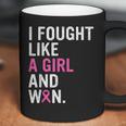 Breast Cancer Awareness I Fought Like A Girl And Won Women V3 Men Women T-Shirt Graphic Print Casual Unisex Tee Coffee Mug