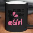 Cancer Fight Like A Girl Pink Ribbon Breast Cancer Graphic Design Printed Casual Daily Basic Coffee Mug