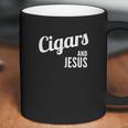 Cigars And Jesus Cool Christian Script Smoker Coffee Mug