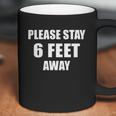 Circular Please Stay 6 Feet Away Social Distancing Coffee Mug