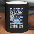 Daddy Shark Doo Doo American Flag Retro Coffee Mug